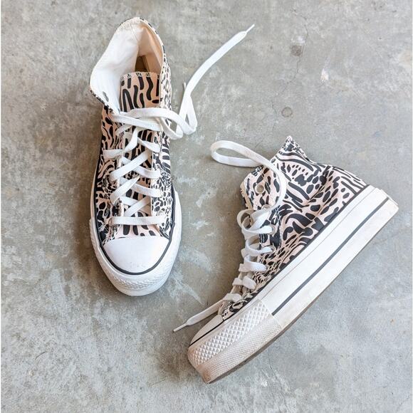 Converse Chuck Taylor All Star Lift Platform Animal Mix Sneakers, size 7.5 - Picture 1 of 7